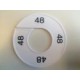 Maatring 9 cm wit/zw 48 